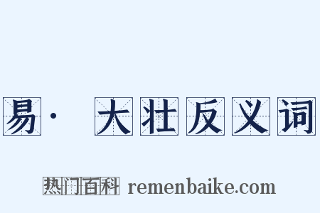 易·大壮反义词是什么意思的图片